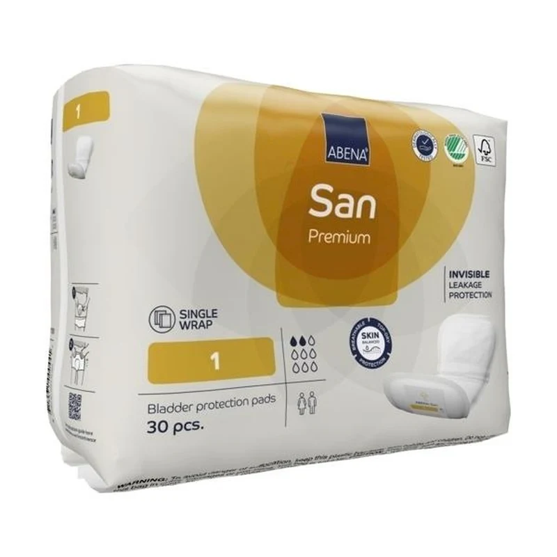 Abena San Premium 1 Inkontinenzeinlagen 200 ml, 30 Stück