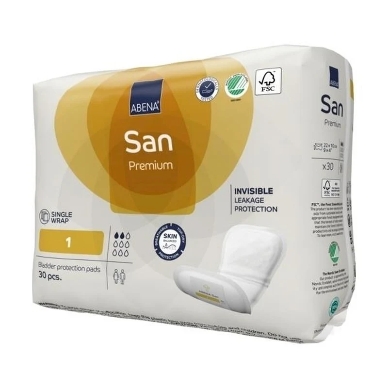 Abena San Premium 1 Inkontinenzeinlagen 200 ml, 30 Stück