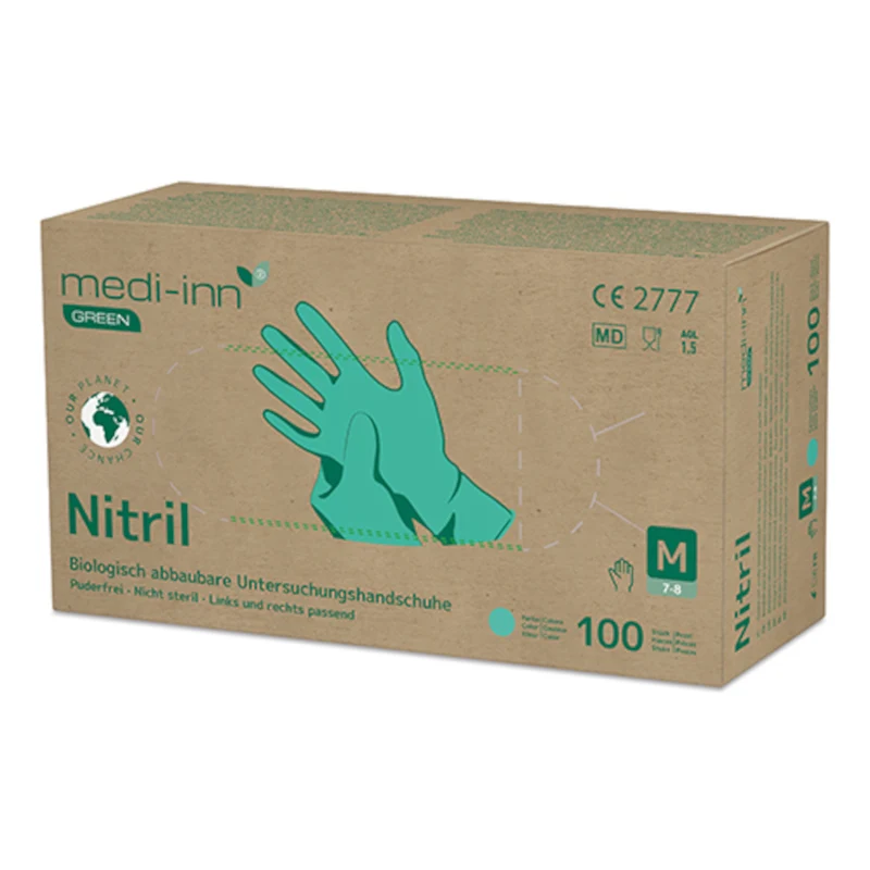 Medi-Inn GREEN Nitril Einmalhandschuhe, grün, biologisch abbaubar