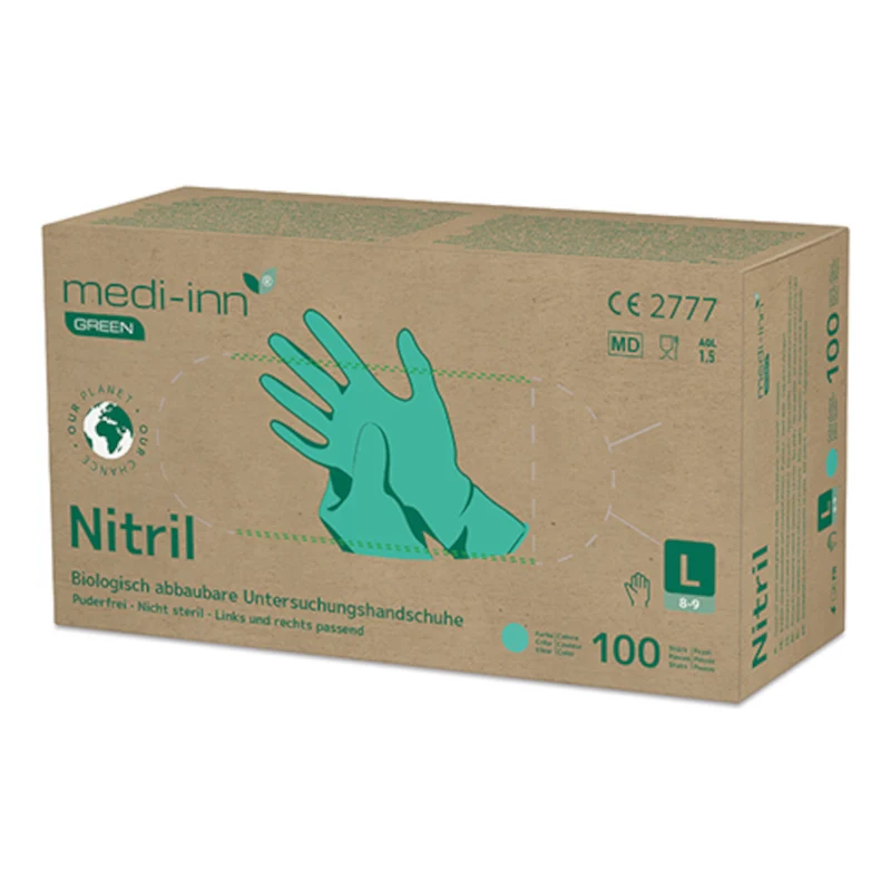 Medi-Inn GREEN Nitril Einmalhandschuhe, grün, biologisch abbaubar