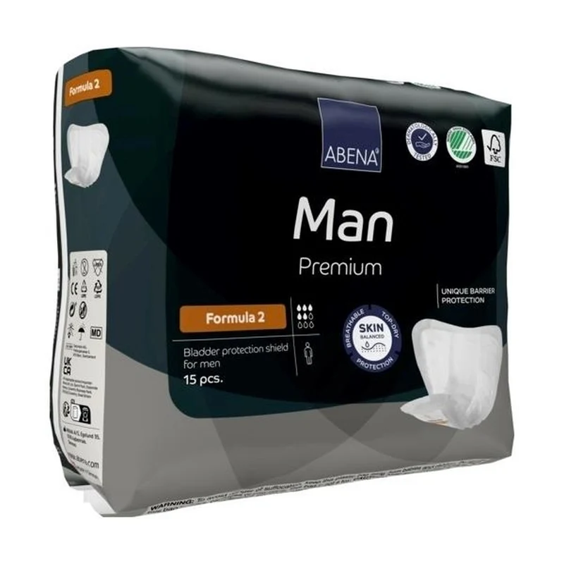 Abena Man Premium Formula 2 Inkontinenzeinlagen, 15 Stück