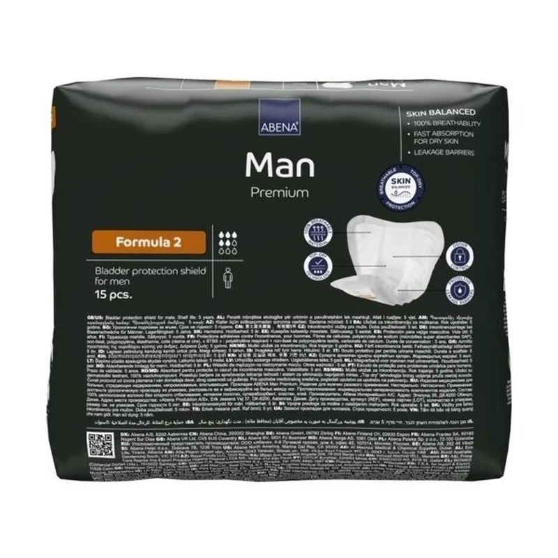 Abena Man Premium Formula 2 Inkontinenzeinlagen, 15 Stück