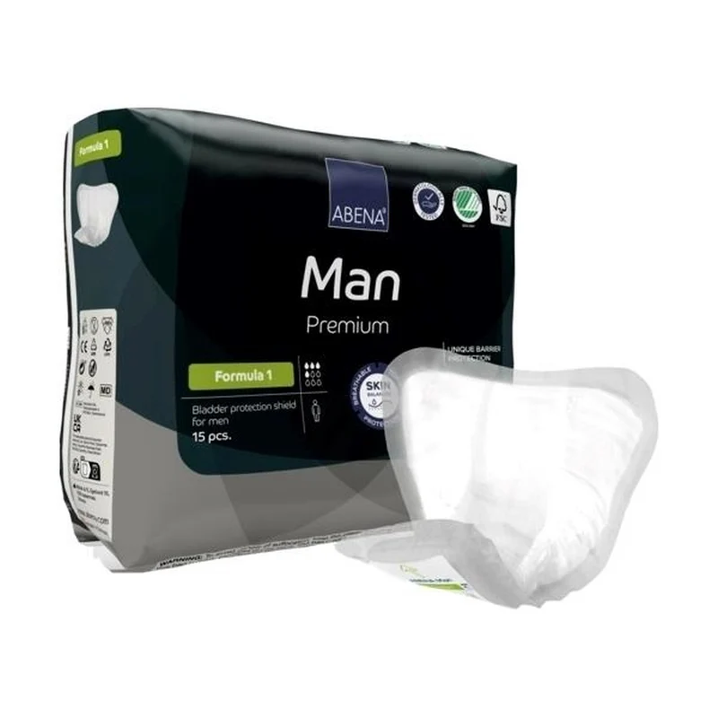 Abena Man Premium Formula 1 Inkontinenzeinlagen, 15 Stück