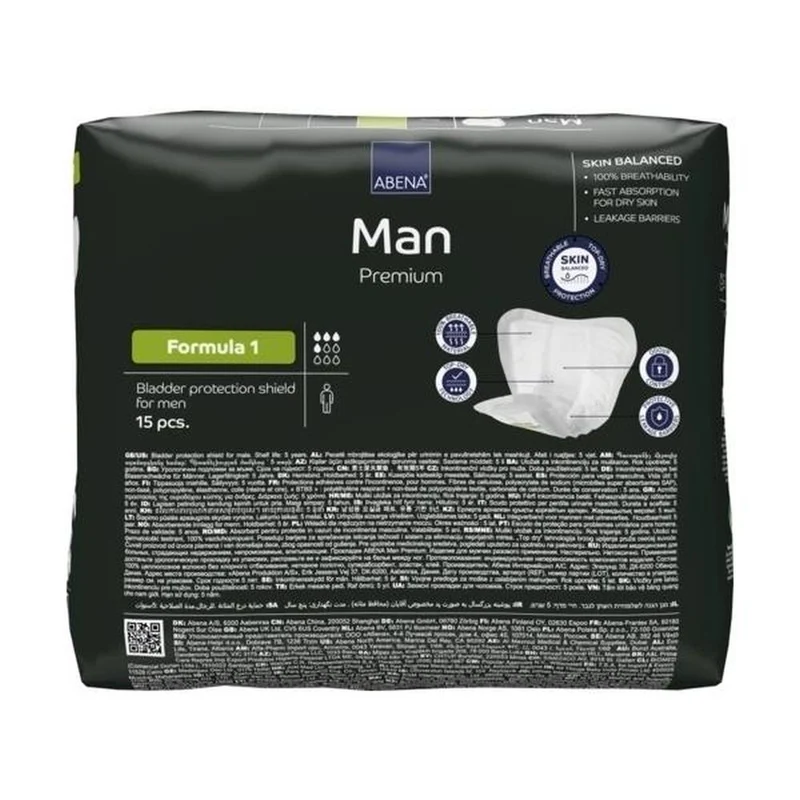 Abena Man Premium Formula 1 Inkontinenzeinlagen, 15 Stück