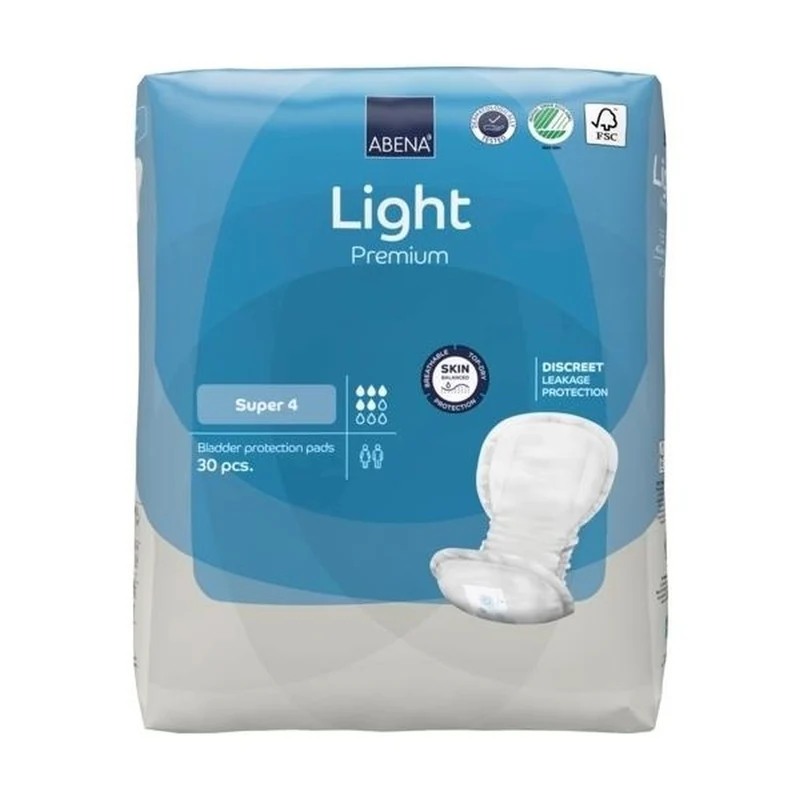 Abena Light Premium Super 4 Inkontinenzeinlagen, 30 Stück