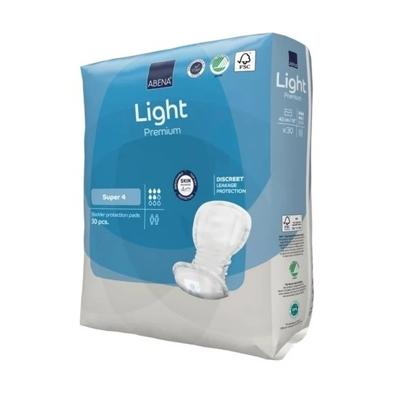 Abena Light Premium Super 4 Inkontinenzeinlagen, 30 Stück