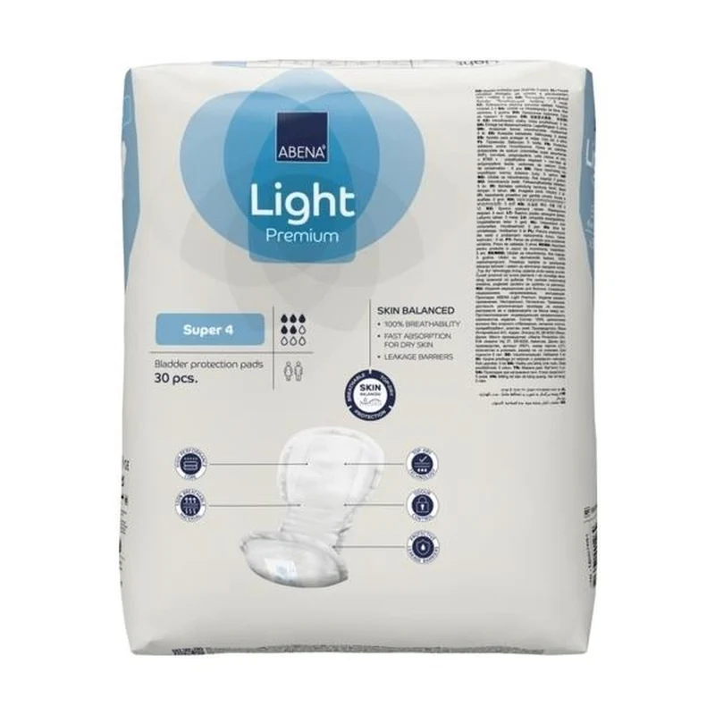 Abena Light Premium Super 4 Inkontinenzeinlagen, 30 Stück