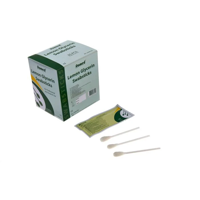 Romed Mundpflegestäbchen Lemon zuckerfrei