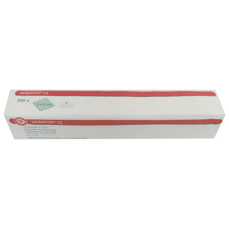 Noba Nobatop 12 Vliesstoffkompressen, 6-fach, 200er Pack