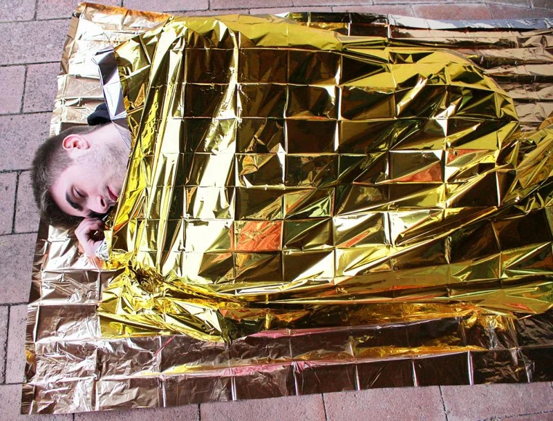 Medi-Inn Rettungsdecke Rettungsfolie gold | silber 160 x 210 cm