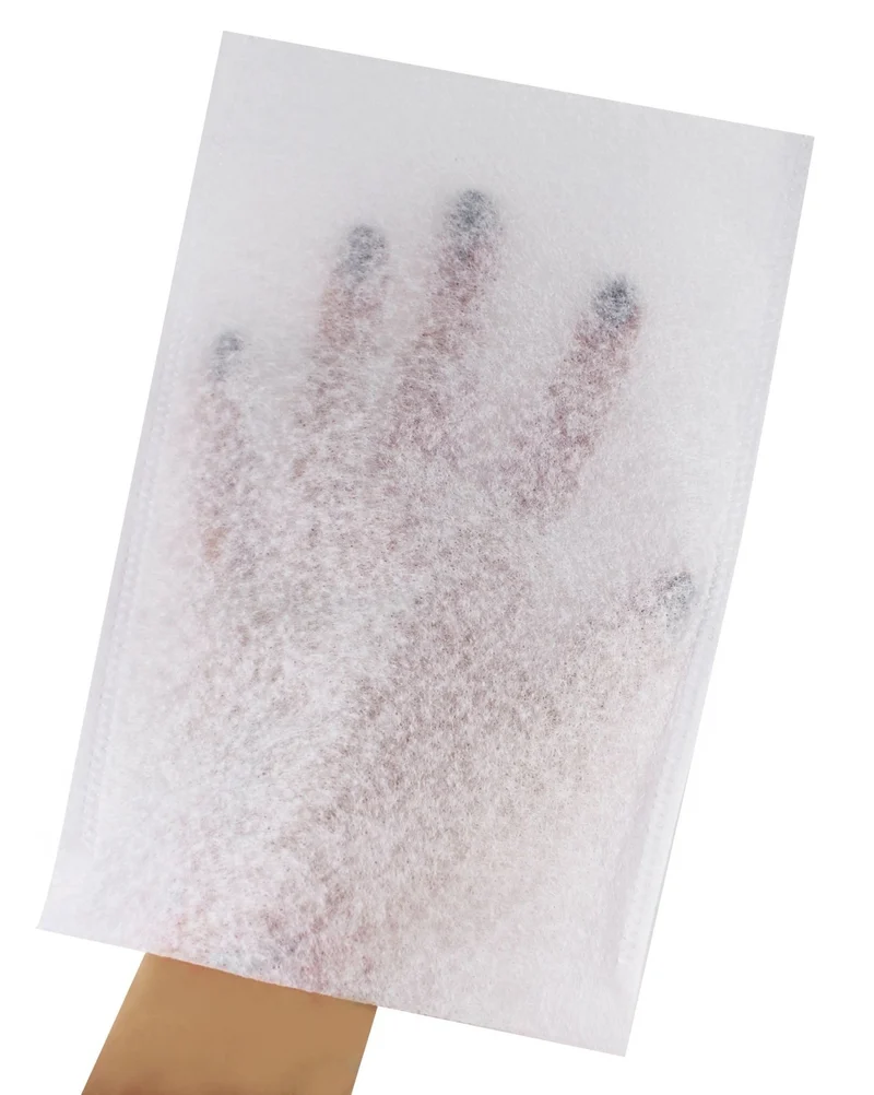 Noba Waschhandschuhe basic Vliesstoff weiß