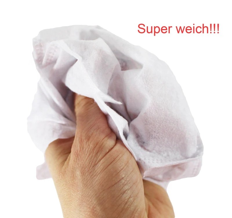 Noba Waschhandschuhe basic Vliesstoff weiß