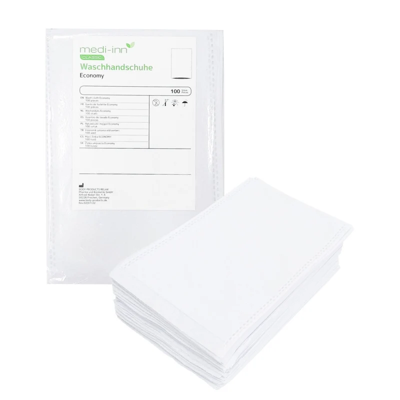 Medi-Inn Einmal-Waschhandschuhe Economy, 15 x 22 cm, 100er Pack