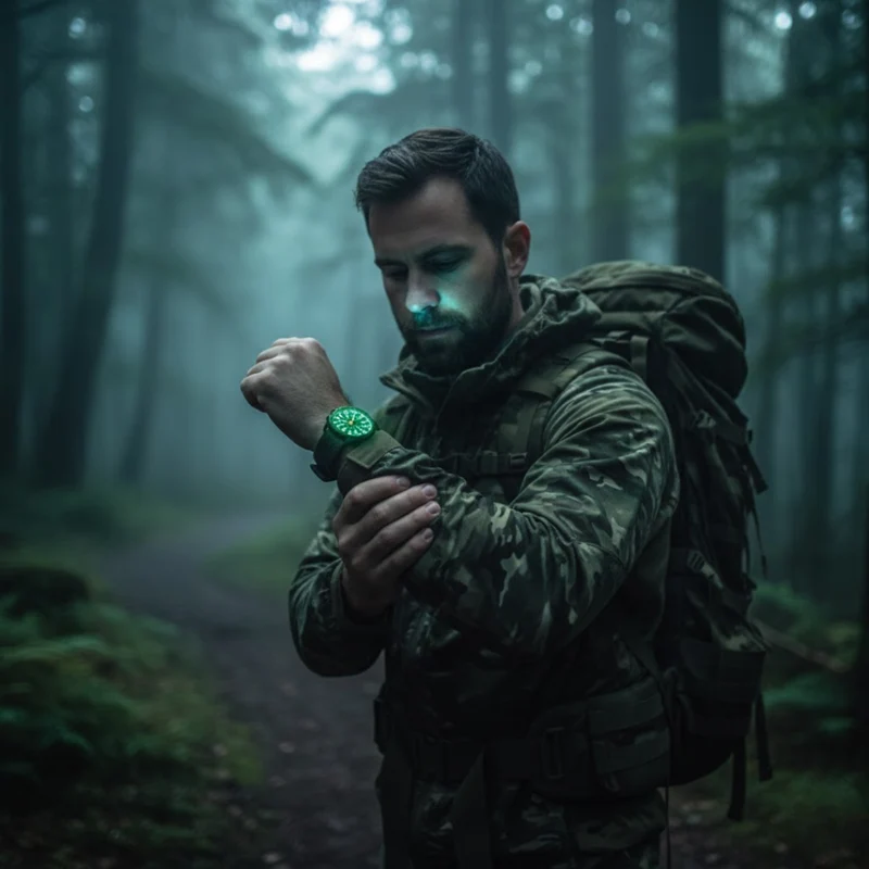 ShadowTime | Militäruhr – Leuchtende Präzision für Abenteuer und Nacht