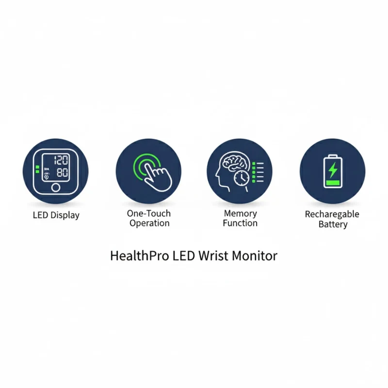 HealthPro | LED Handgelenk Blutdruckmessgerät