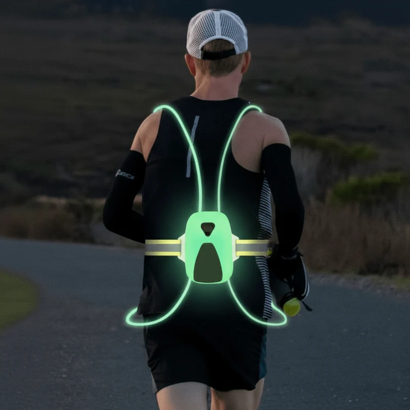 ReflectGlow LED-Sicherheitsweste – Verstellbare Leuchtweste für Joggen & Outdoor-Aktivitäten