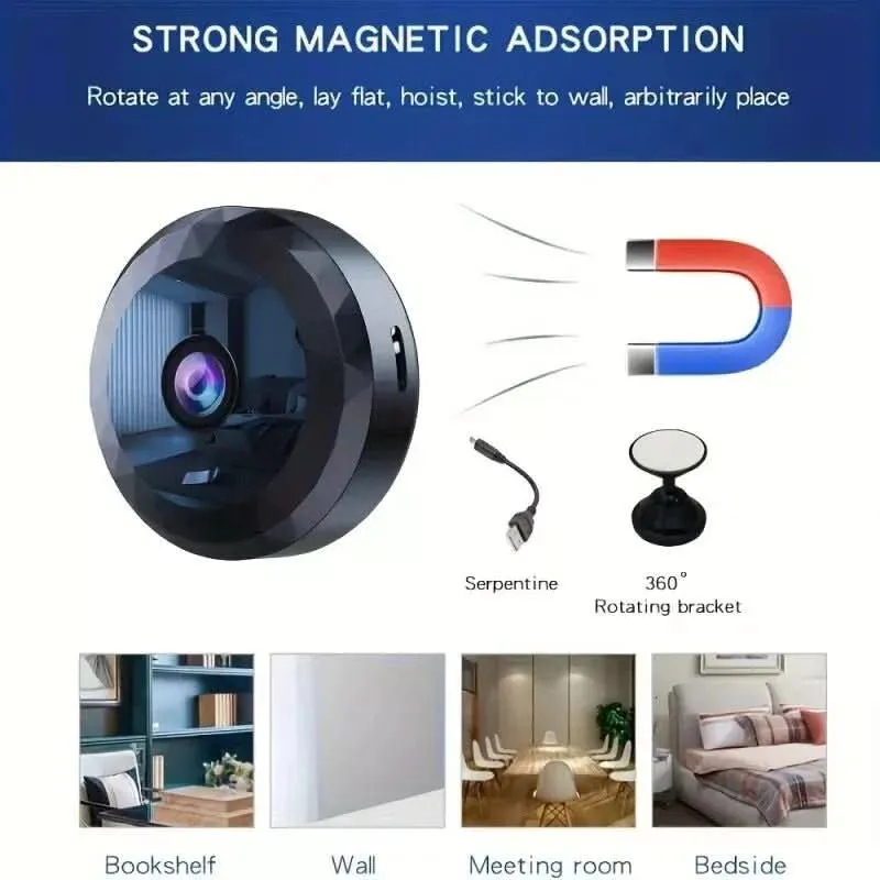 EYECORE MINI – Magnetische WiFi-Sicherheitskamera mit 1080P HD, Nachtsicht & Bewegungsmelder