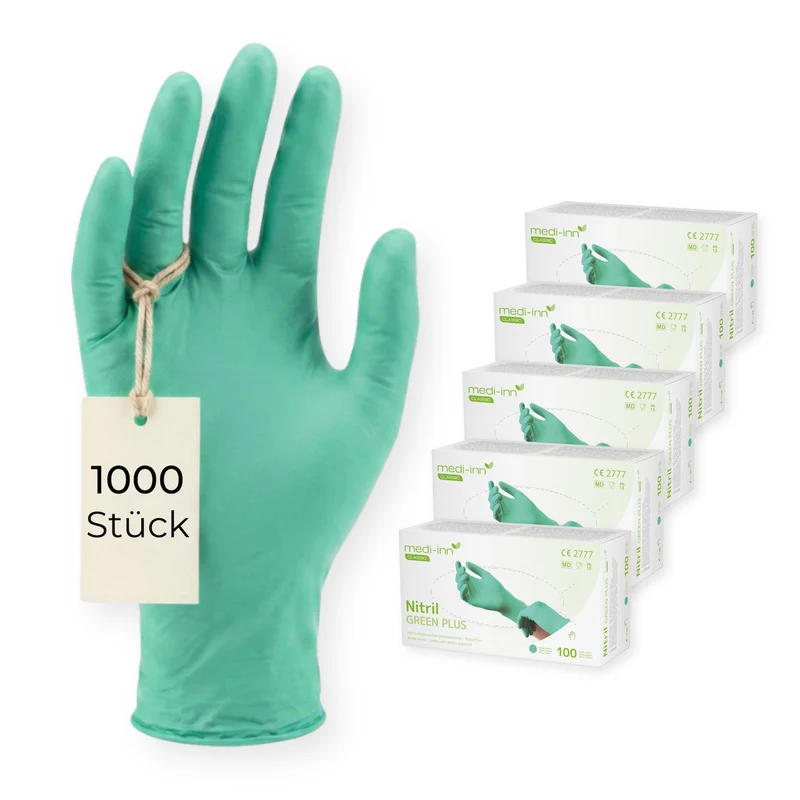 Medi-Inn Nitril Green Plus Einmalhandschuhe puderfrei