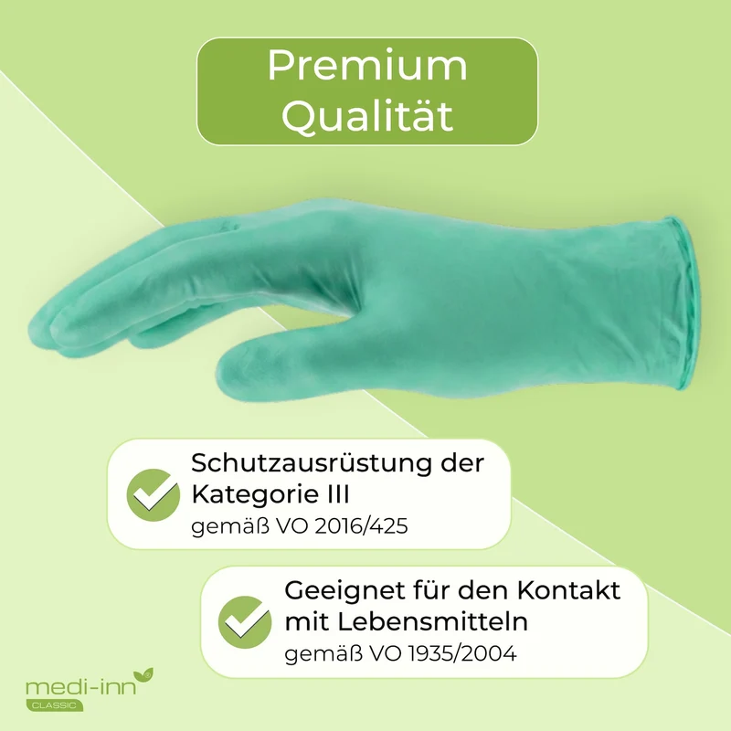 Medi-Inn Nitril Green Plus Einmalhandschuhe puderfrei