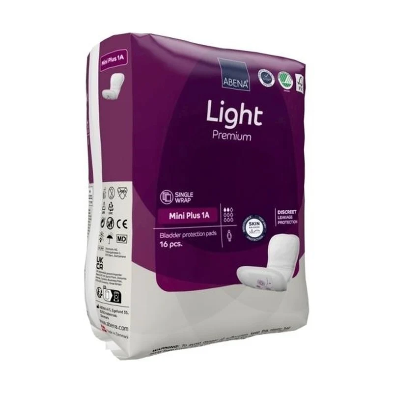Abena Light Premium Mini Plus 1A Inkontinenzeinlagen, 16 Stück