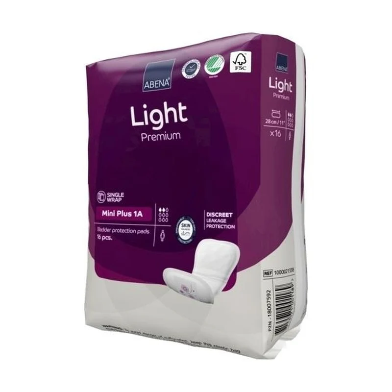 Abena Light Premium Mini Plus 1A Inkontinenzeinlagen, 16 Stück