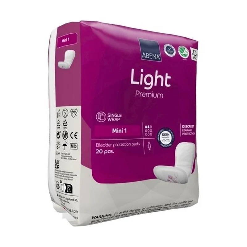Abena Light Premium Mini 1 Inkontinenzeinlagen 180 ml, 20 Stück