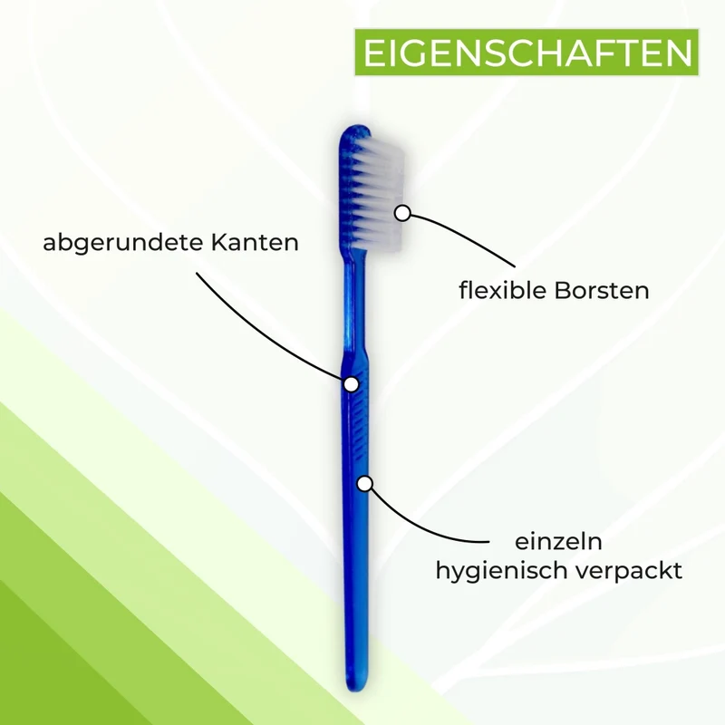 Medi-Inn Einmalzahnbürsten mit Zahnpasta, einzeln hygienisch verpackt, blau