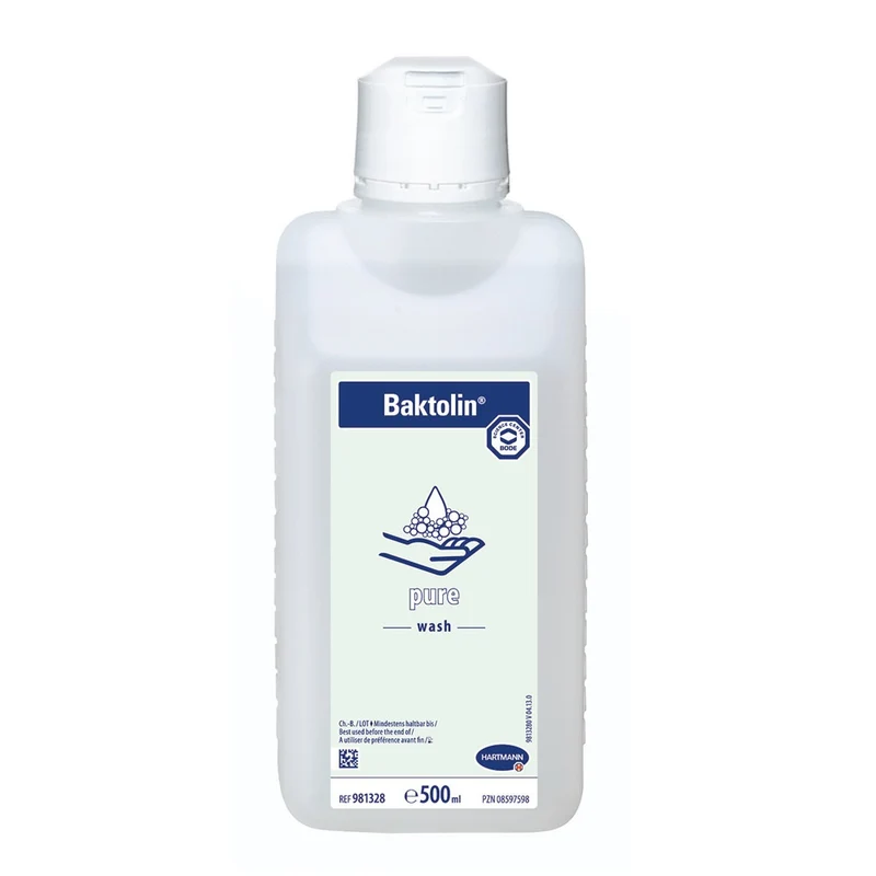 Medi-Inn Wandspender Eurospender Aluminium Langarmhebel mit Verschlussblende 500 ml + Bode Baktolin pure Waschlotion 500 ml
