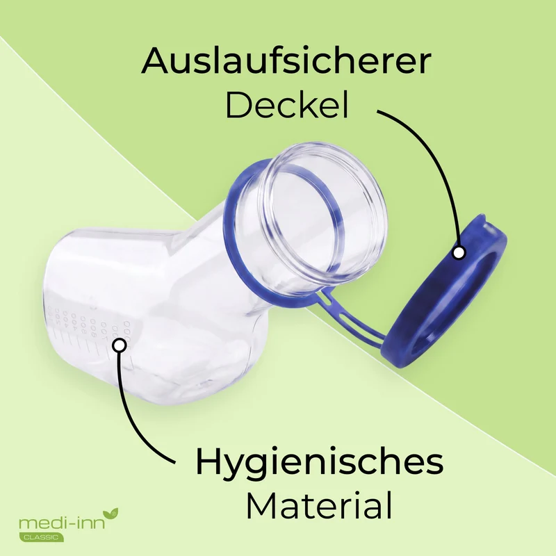 Medi-Inn Urinflasche PC 1000 ml, für Männer, glasklar