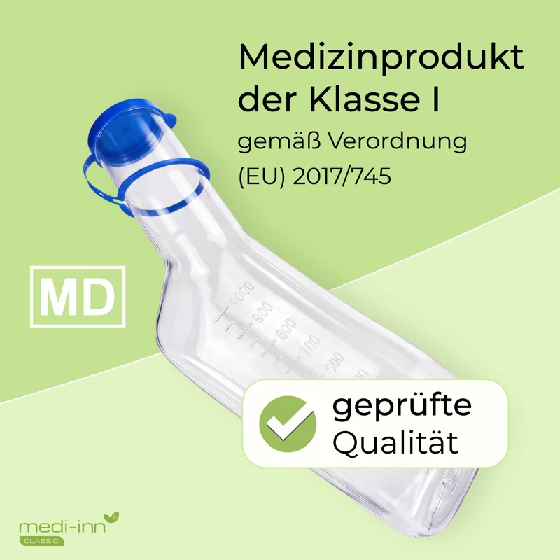Medi-Inn Urinflasche PC 1000 ml, für Männer, glasklar