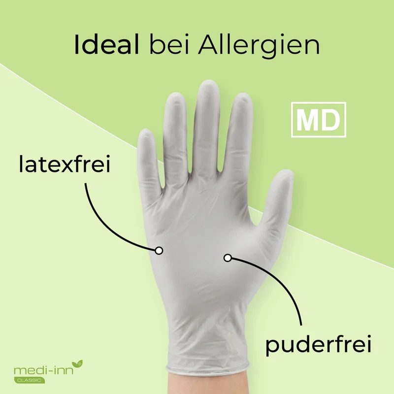 Medi-Inn Nitril White Plus Einmalhandschuhe, weiß, puderfrei