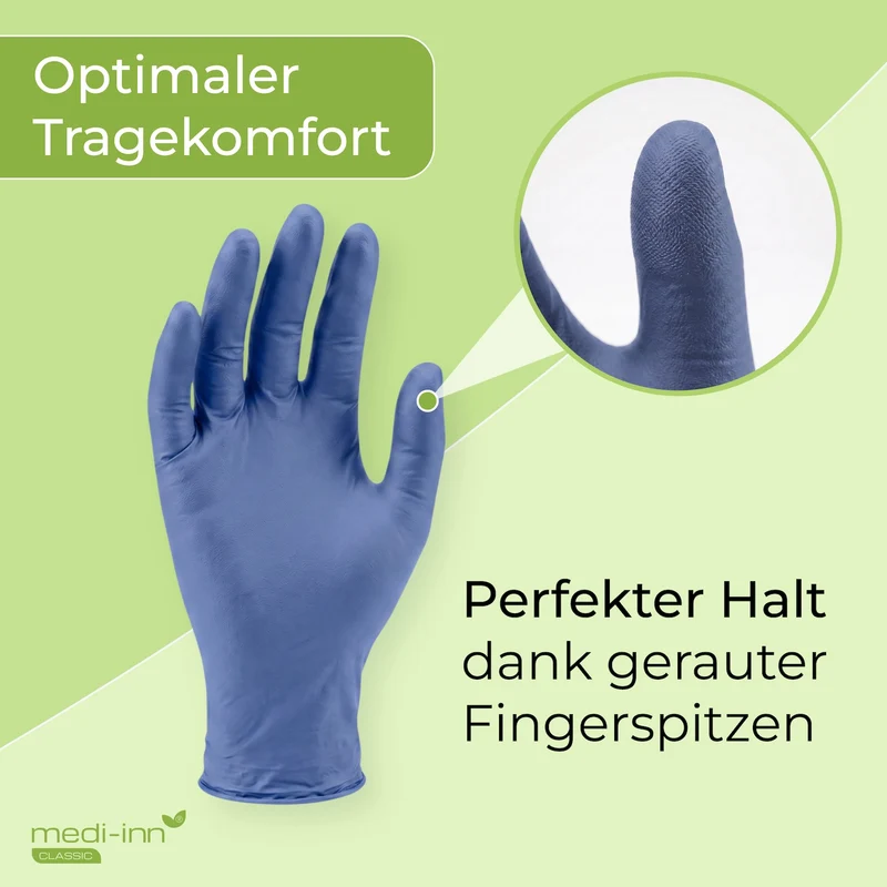 Medi-Inn Nitril blue Einmalhandschuhe Big Box, blau, puderfrei, 200er Pack