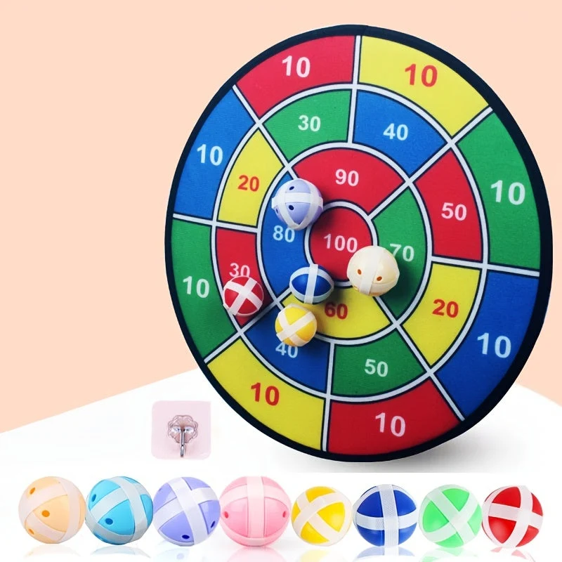 SkillDarts - Große doppelseitige Dartscheibe für Kinder mit Klebebällen und Zielspiel