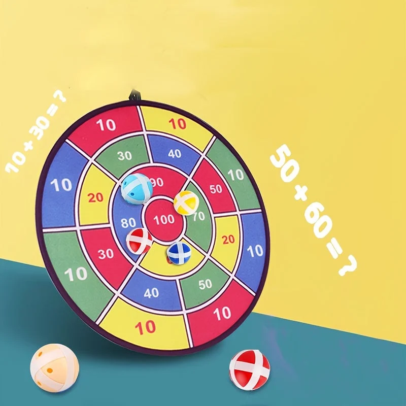 SkillDarts - Große doppelseitige Dartscheibe für Kinder mit Klebebällen und Zielspiel