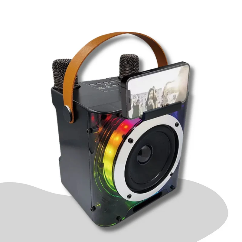 SoundBliss – Tragbarer Karaoke-Lautsprecher mit immersivem Sound und kabellosen Mikrofonen