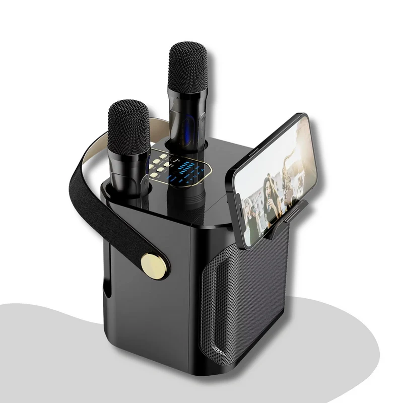 SoundBliss – Tragbarer Karaoke-Lautsprecher mit immersivem Sound und kabellosen Mikrofonen