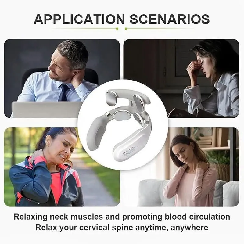Luxus Nackenmassagegerät – 4-in-1 Nackenmassagegerät mit Wärme & Vibration