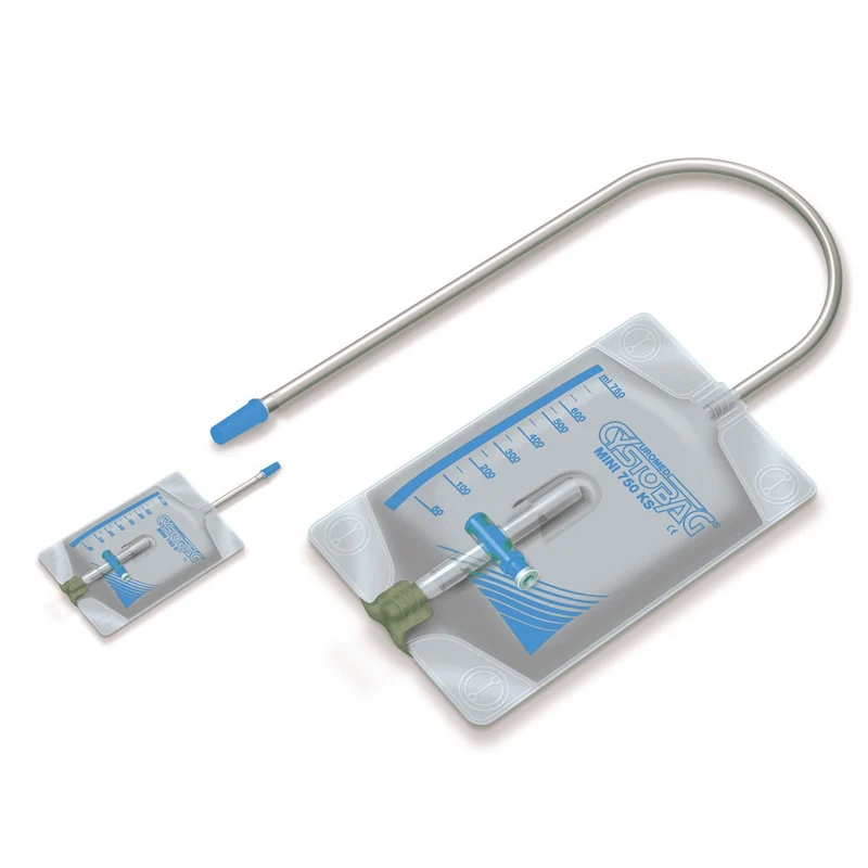 Uromed Cystobag Mini 750 KS Urinbeinbeutel, 750 ml, 50 cm kürzbar, steril (10 Stück)