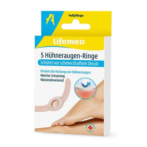 Lifemed 5 Hühneraugen-Ringe 6,5 cm x 1 cm