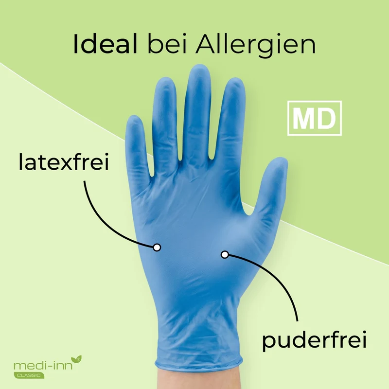 Medi-Inn Nitril blue plus Einmalhandschuhe, blau, puderfrei