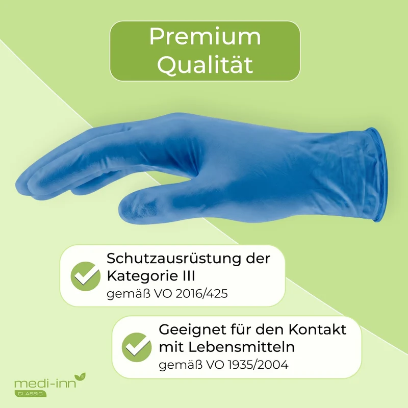 Medi-Inn Nitril blue plus Einmalhandschuhe, blau, puderfrei