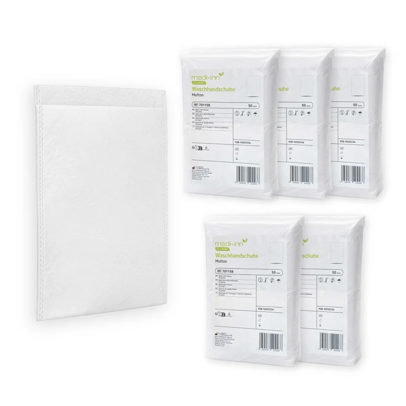 Medi-Inn Einmal-Waschhandschuhe Molton, 15 x 22 cm, 50er Pack