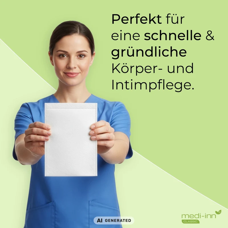 Medi-Inn Einmal-Waschhandschuhe Molton, 15 x 22 cm, 50er Pack