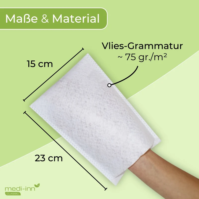 Medi-Inn Einmal-Waschhandschuhe Molton, 15 x 22 cm, 50er Pack