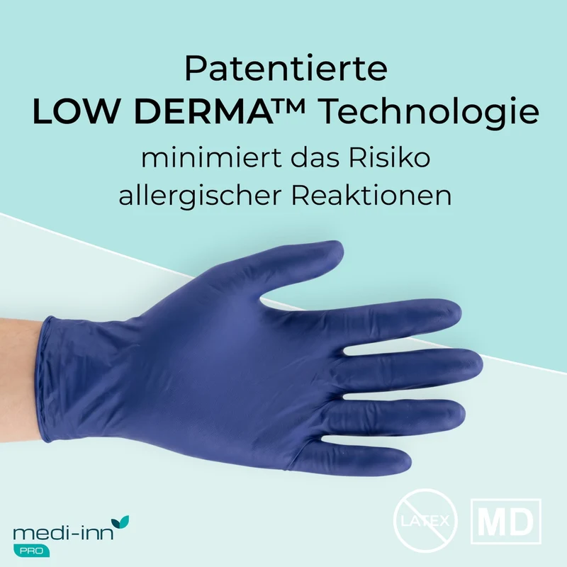 Medi-Inn PRO Clinic Perfect Blue Nitril-Einmalhandschuhe, blau, puderfrei