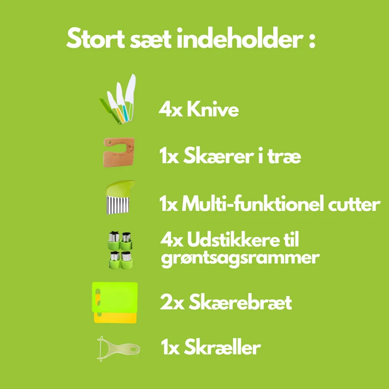 MiniChef - Sicheres Kochset für Kinder mit Spielmessern und Schneidebrett