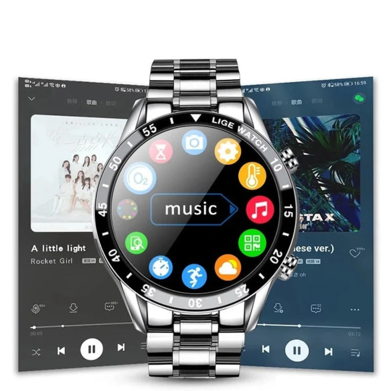 AureaSteel | 4G Smartwatch mit AMOLED-Display und multifunktionalen GPS-Funktionen