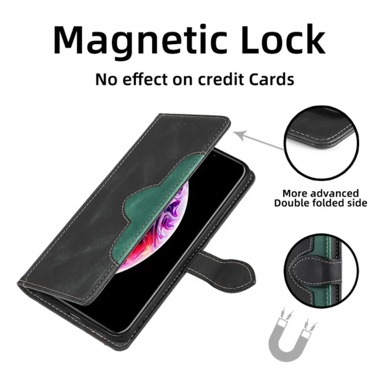 Magnetische Leder Wallet Case für iPhone mit Kartenlagerung