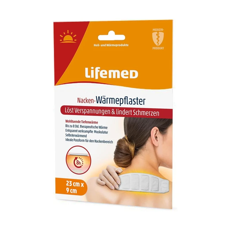 Lifemed Nacken-Wärmepflaster, 23 cm x 9 cm, weiß