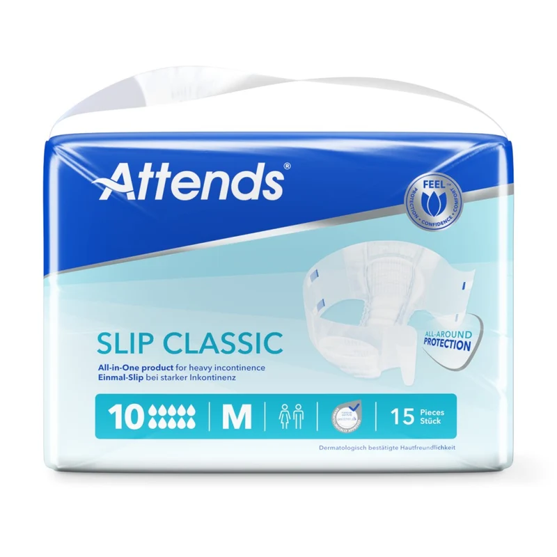 Attends Slips Classic 10 Medium Einmal-Slips, 15 Stück